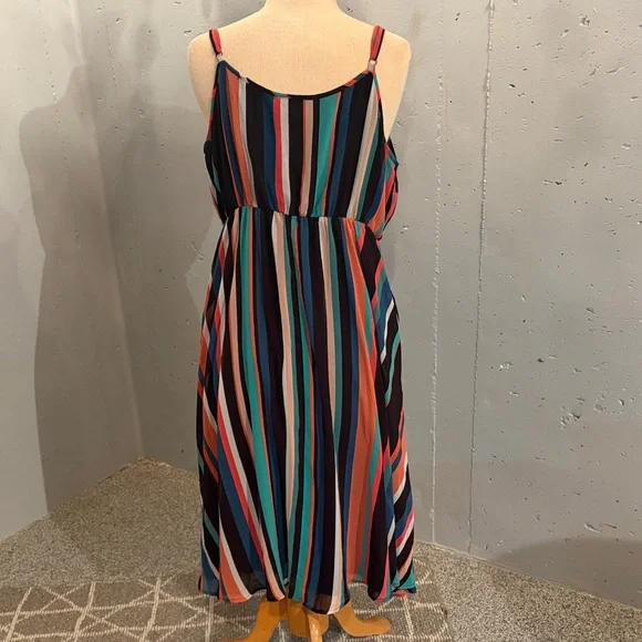 Torrid Multicolor Striped Midi Dress - Picture 3 of 5
